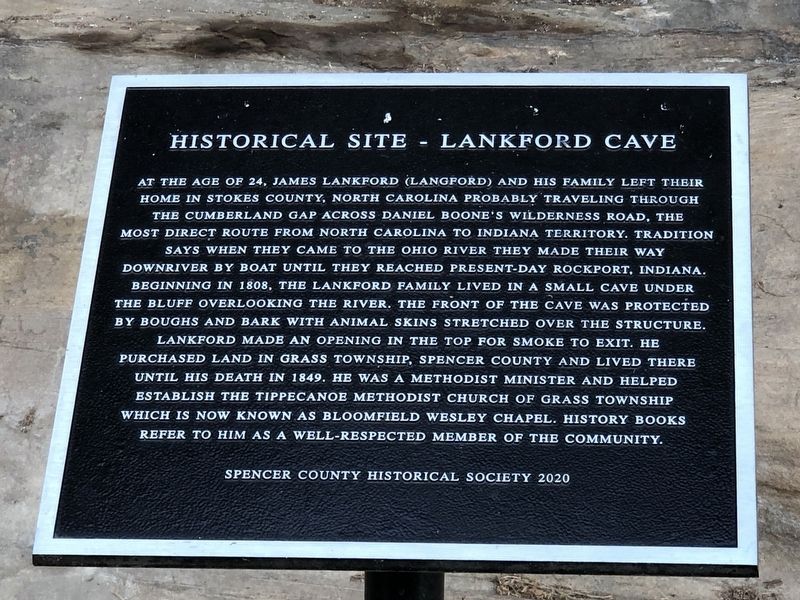Historical Site � Lankford Cave Marker image. Click for full size.