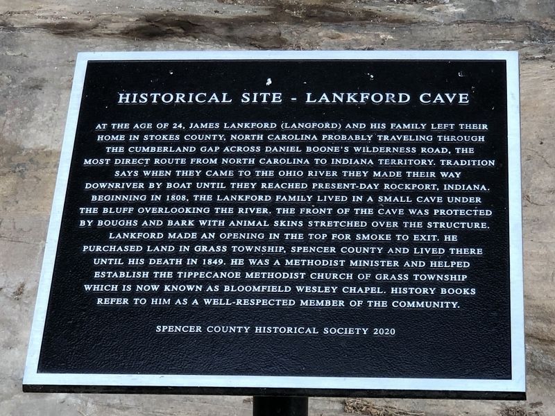 Historical Site  Lankford Cave Marker image. Click for full size.