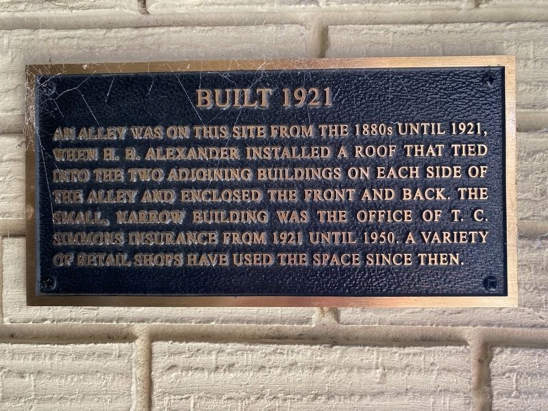 Built 1921 Marker image. Click for full size.