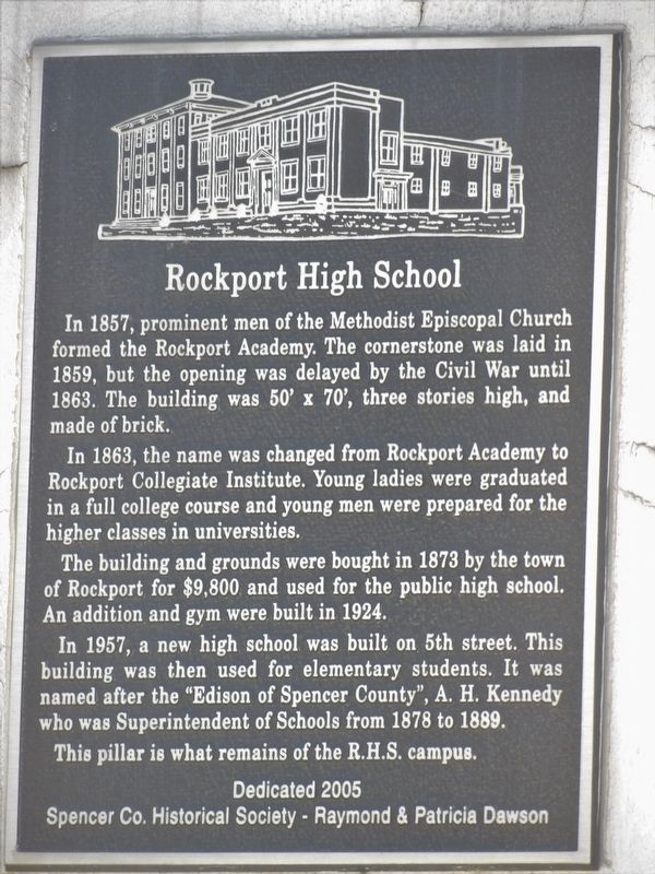 Rockport High School Marker image. Click for full size.