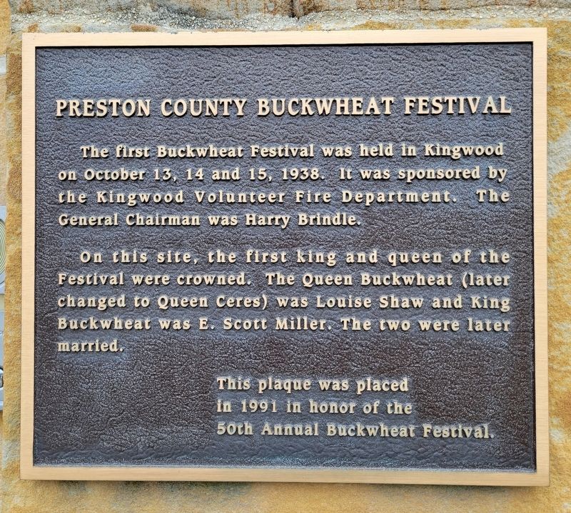 Preston County Buckwheat Festival Marker image. Click for full size.