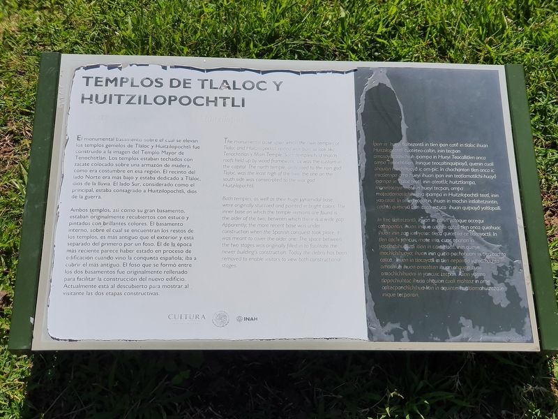 Temples of Tlaloc and Huitilopochtli Marker image. Click for full size.