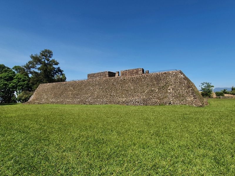 A view of the reverse side of the Temples of Tlaloc and Huitilopochtli. Click for full size. A view of the reverse side of the Temples of Tlaloc and Huitilopochtli image. Click for full size.