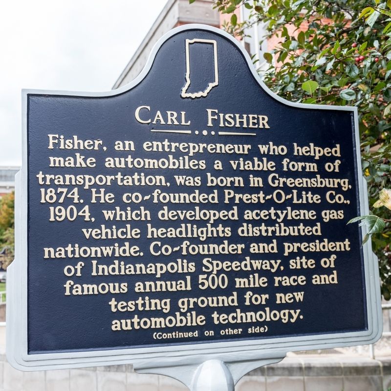Carl Fisher Marker, side one image. Click for full size.
