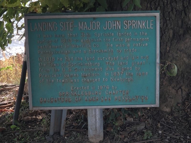 Landing Site  Major John Sprinkle Marker image. Click for full size.