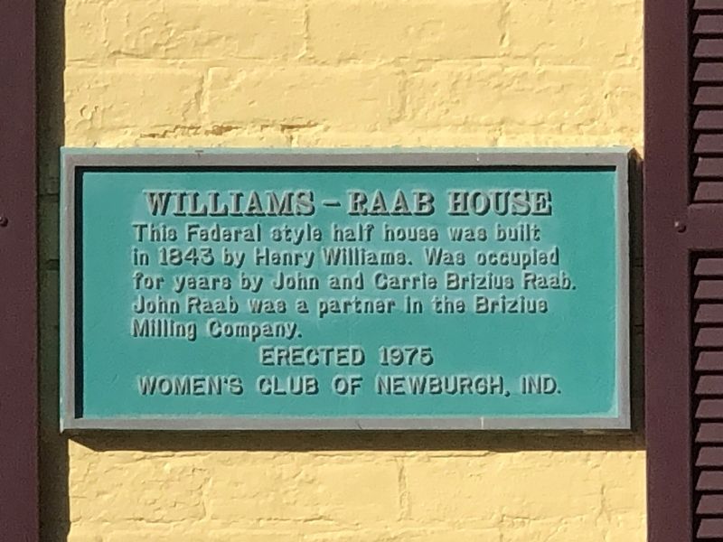 Williams-Raab House Marker image. Click for full size.