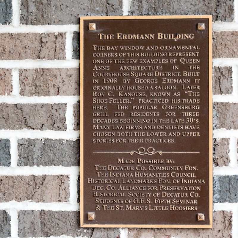 The Erdman Building Marker image. Click for full size.