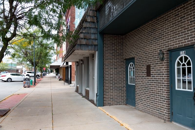 The Erdman Building and Marker image. Click for full size.