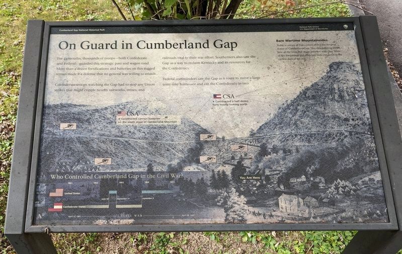 On Guard In Cumberland Gap Marker image. Click for full size.