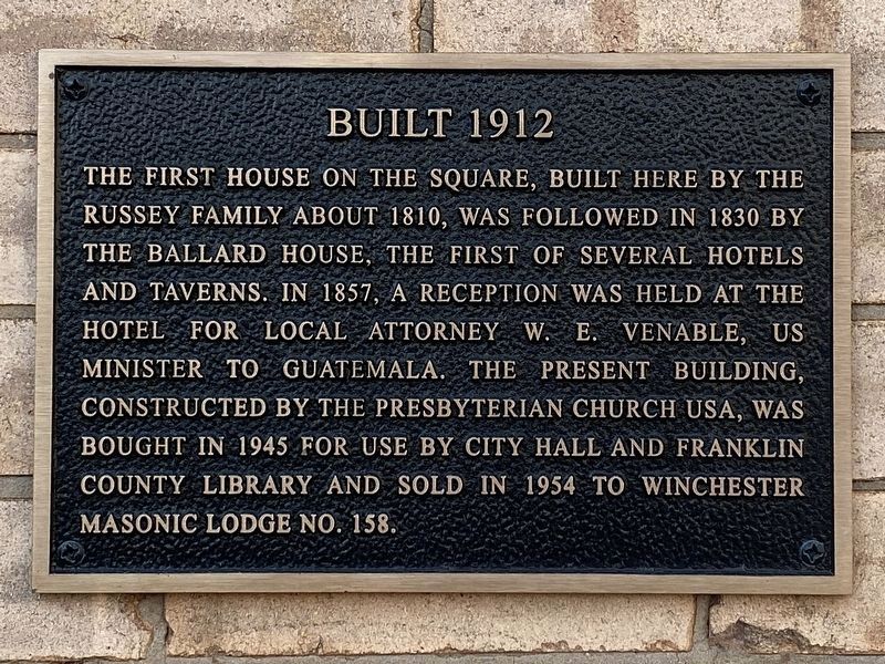 Built 1912 Marker image. Click for full size.