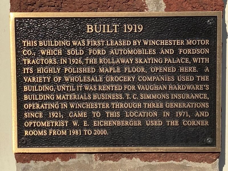 Built 1919 Marker image. Click for full size.