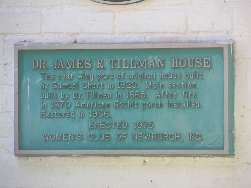 Dr. James R. Tillman House Marker image. Click for full size.