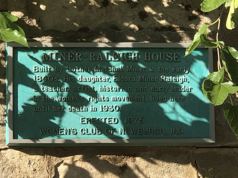 Miner-Raleigh House Marker. Click for full size. Miner-Raleigh House Marker image. Click for full size.