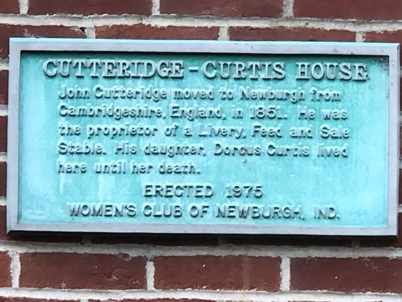 Cutteridge-Curtis House Marker image. Click for full size.