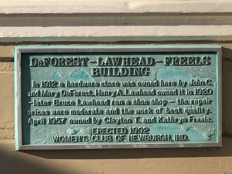 DeForest-Lawhead-Freels Building Marker image. Click for full size.