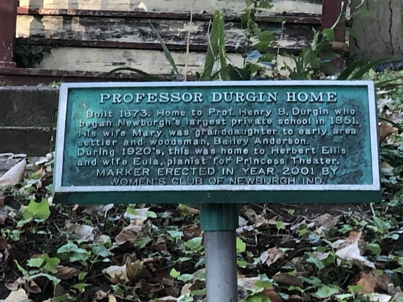 Professor Durgin Home Marker image. Click for full size.