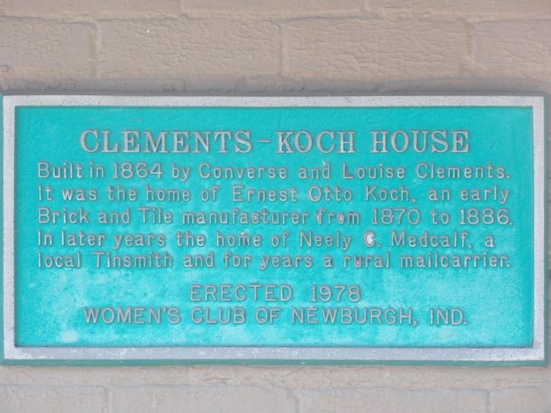 Clements-Koch House Marker image. Click for full size.