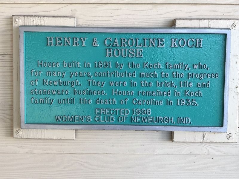 Henry & Caroline Koch House Marker. Click for full size. Henry & Caroline Koch House Marker image. Click for full size.