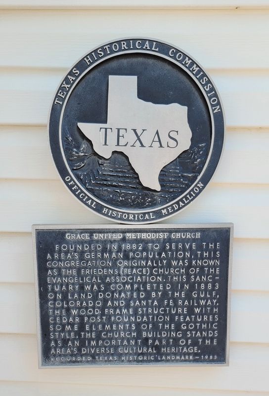 Grace United Methodist Church Marker. Click for full size. Grace United Methodist Church Marker image. Click for full size.