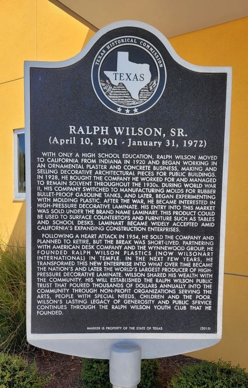 Ralph Wilson, Sr. Marker image. Click for full size.