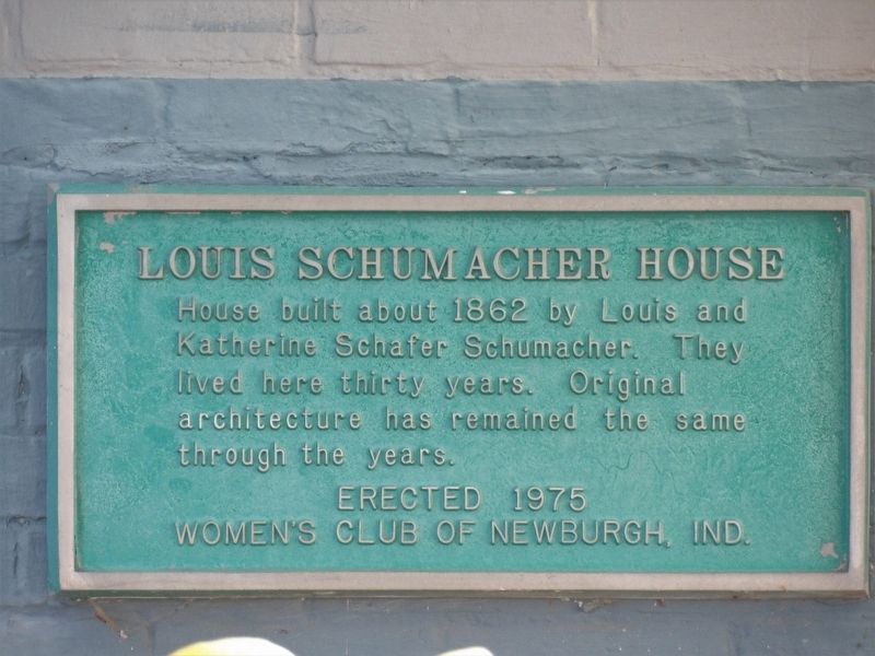 Louis Schumacher House Marker image. Click for full size.