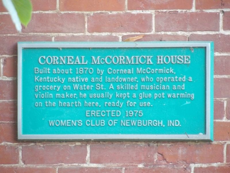 Corneal McCormick House Marker image. Click for full size.