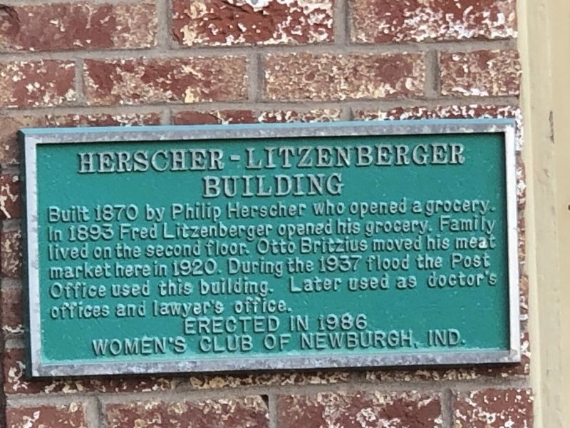 Herscher-Litzenberger Building Marker image. Click for full size.