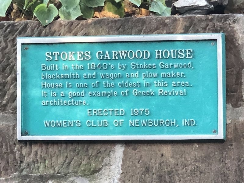 Stokes Garwood House Marker image. Click for full size.