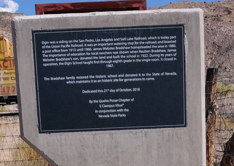 Elgin Schoolhouse Marker. Click for full size. Elgin Schoolhouse Marker image. Click for full size.