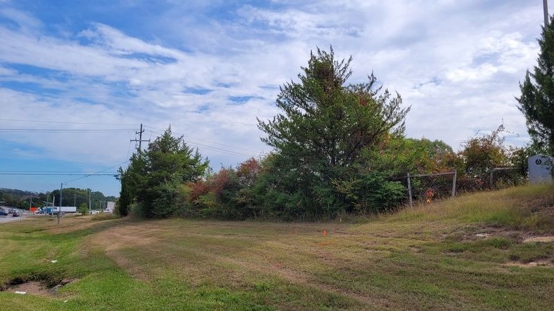 The view of the Site of the Home of Dr. Charles B. Stewart Marker (far right) from the highway. Click for full size. The view of the Site of the Home of Dr. Charles B. Stewart Marker (far right) from the highway image. Click for full size.
