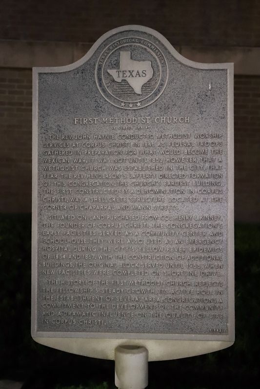 First Methodist Church of Corpus Christi Marker image. Click for full size.