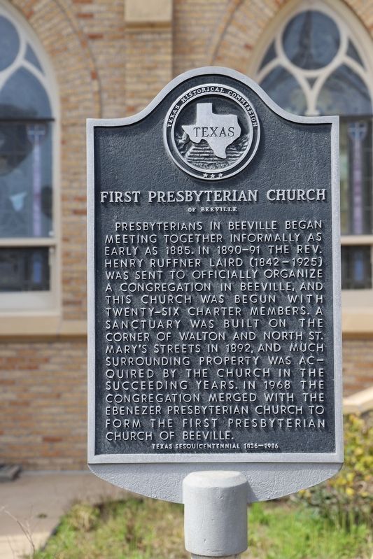 First Presbyterian Church of Beeville Marker image. Click for full size.