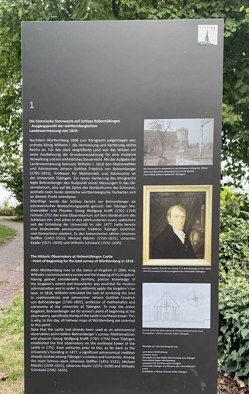 Die historische Sternwarte / The Historic Observatory Marker image. Click for full size.
