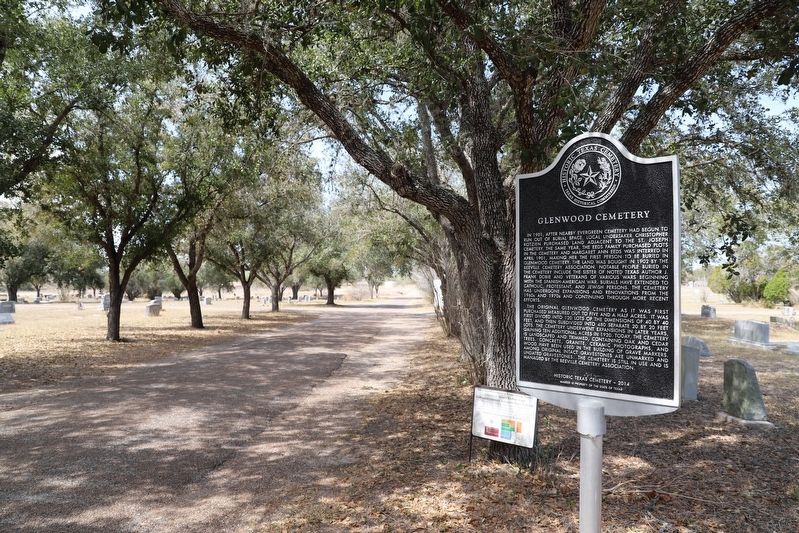 Glenwood Cemetery Marker. Click for full size. Glenwood Cemetery Marker image. Click for full size.