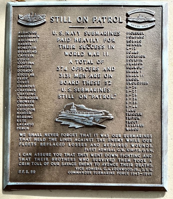 Still on Patrol Plaque image. Click for full size.
