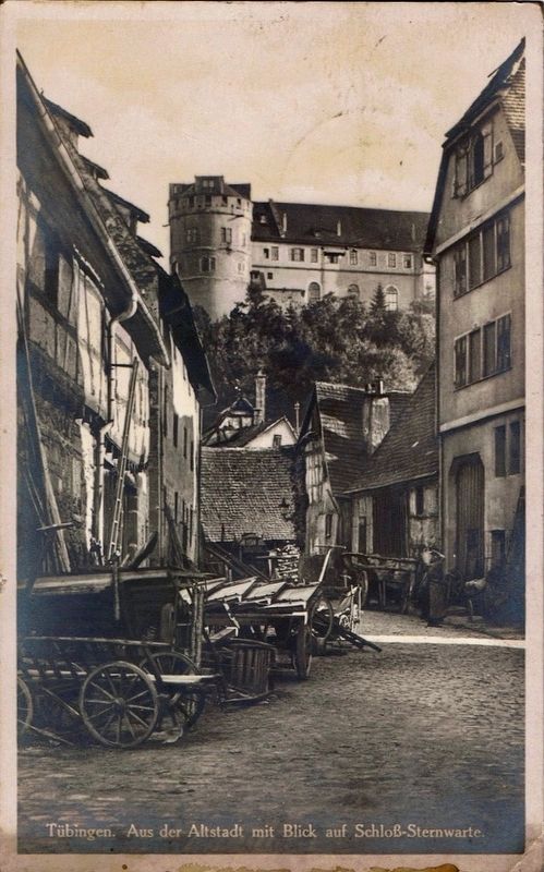 <i>Aus der Altstadt mit Blick auf Schloss-Sternwarte</i> image. Click for full size.