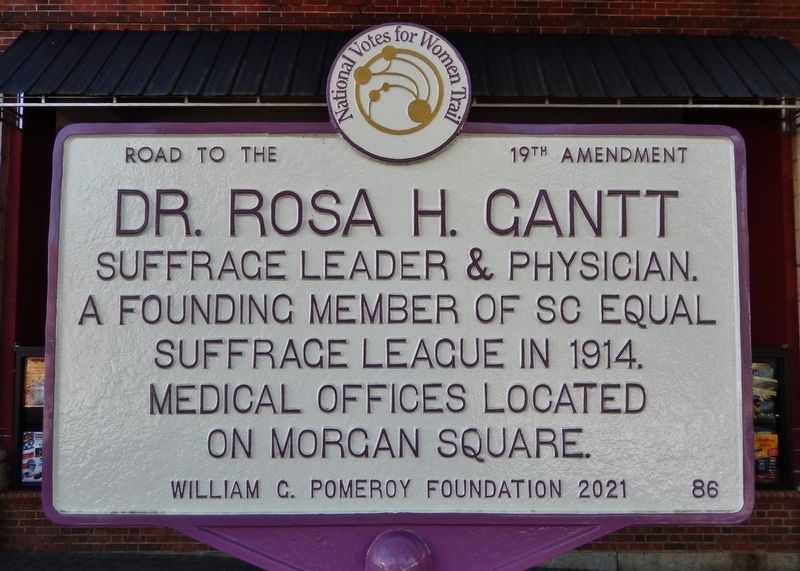 Dr. Rosa H. Gantt Marker image. Click for full size.