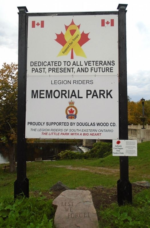 Legion Riders Memorial Park Marker image. Click for full size.