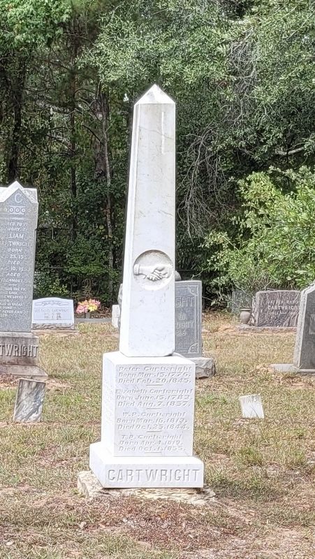 Peter and Elizabeth Cartwright Gravestone. Click for full size. Peter and Elizabeth Cartwright Gravestone image. Click for full size.