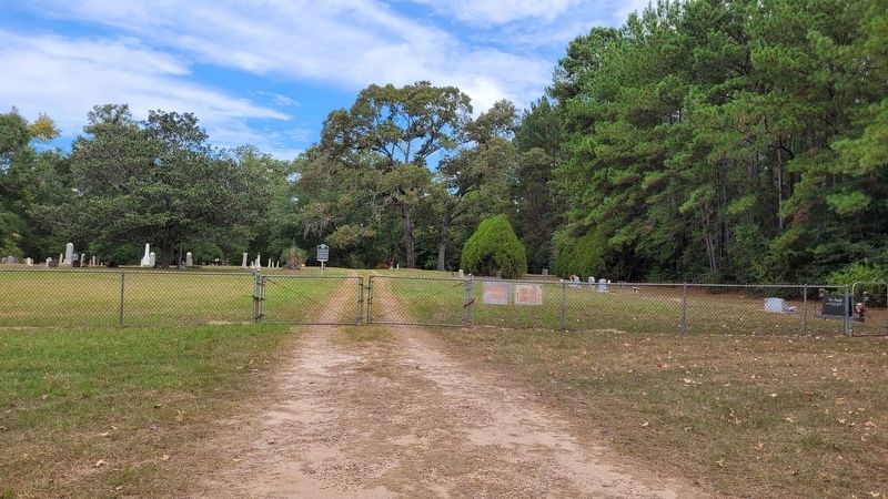 The view of the Elizabeth Shaw Cartwright Cemetery and Marker from the street image. Click for full size.