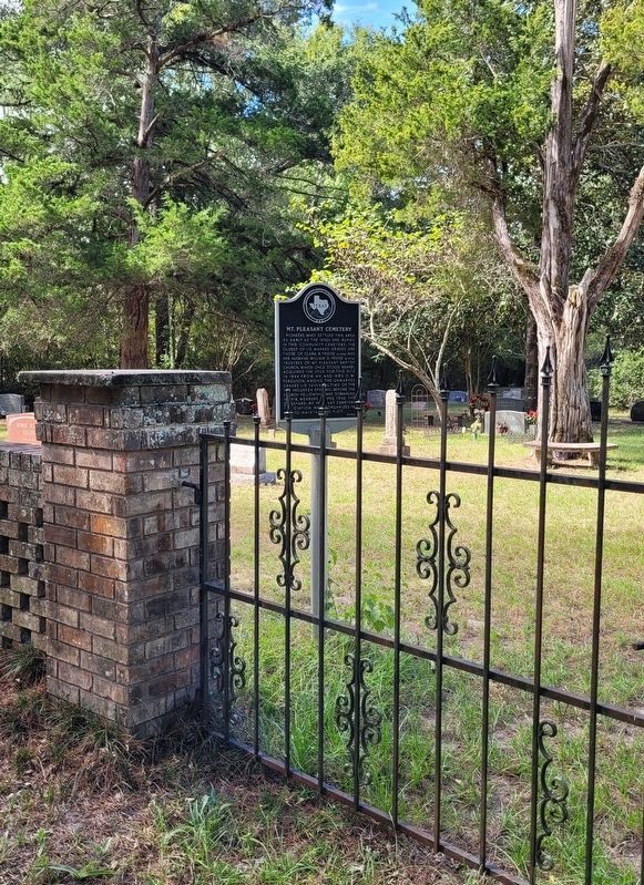 The Mt. Pleasant Cemetery Marker at the entrance to the cemetery image. Click for full size.