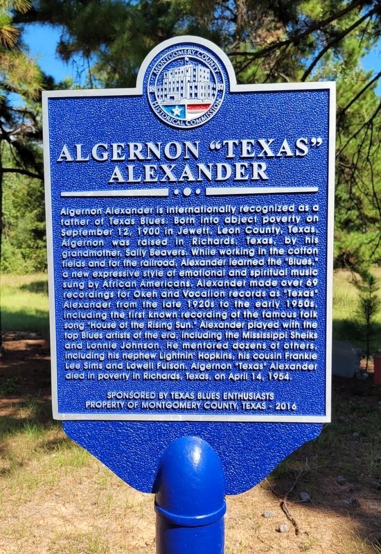 Algernon "Texas Alexander Marker image. Click for full size.