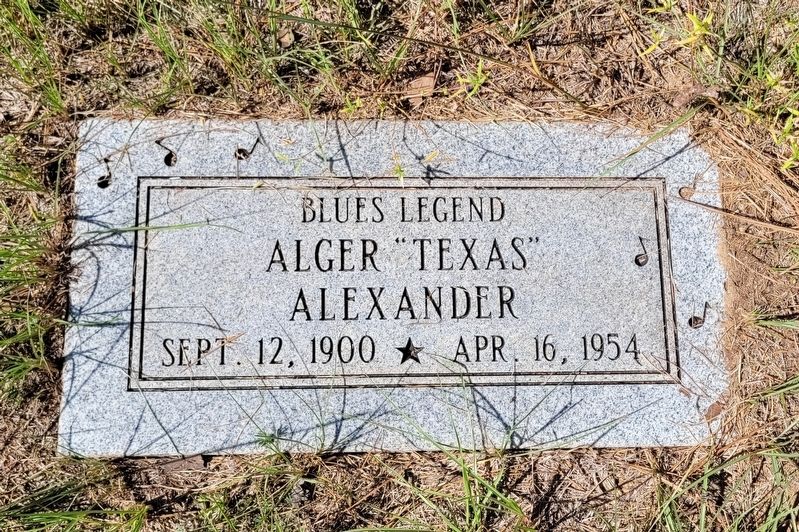 Algernon "Texas Alexander Gravestone image. Click for full size.