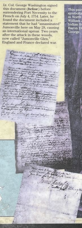 Washington's surrender documents (center illustration) image. Click for full size.