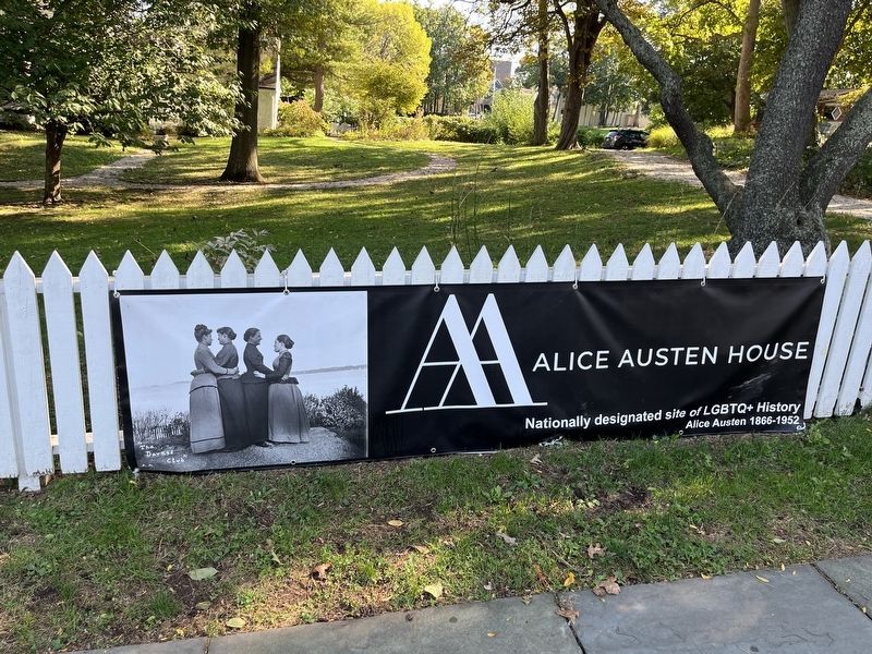 Banner featuring one of Alice Austen's most famous photographs image. Click for full size.