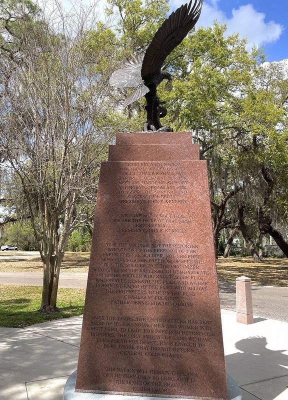 The Price of Freedom Monument (left side) image. Click for full size.