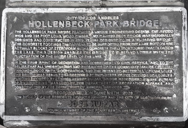 Hollenbeck Park Bridge Marker image. Click for full size.