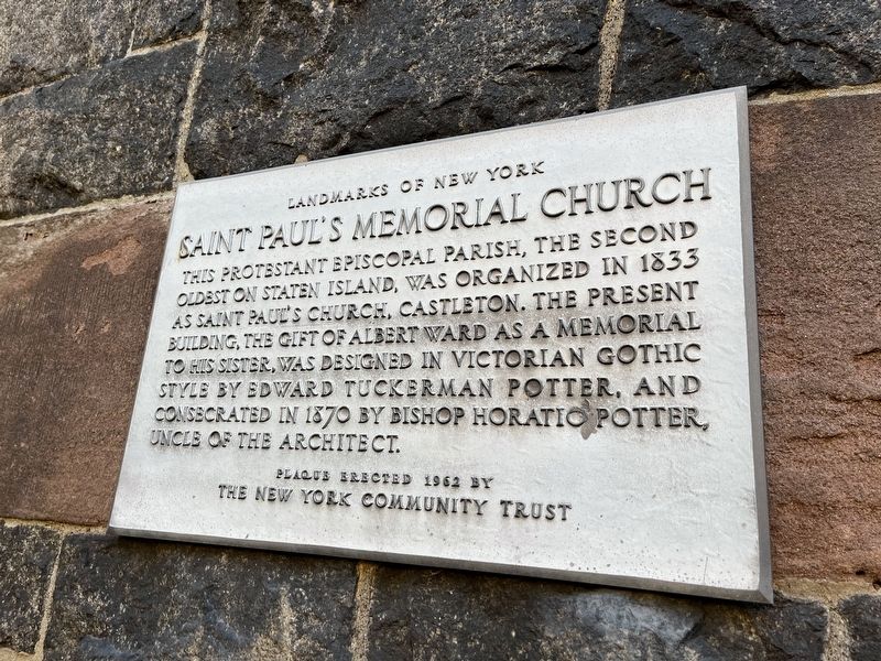 Saint Paul's Memorial Church Marker image. Click for full size.
