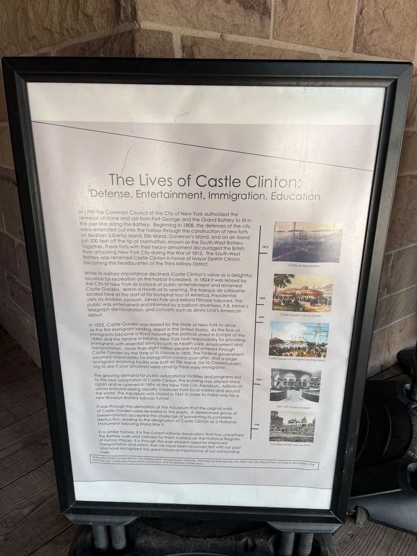 The Lives of Castle Clinton: Marker image. Click for full size.