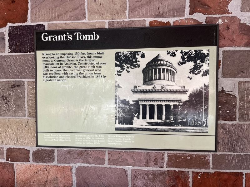 Grant's Tomb Marker image. Click for full size.